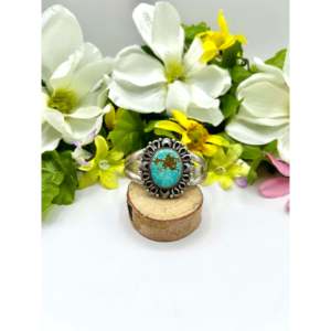 Mathilda Benally #8 Turquoise & Sterling <b>Silver</b> Fashion <b>Cuff</b> <b>Bracelet</b> - Product Image 1
