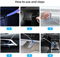 20 pièces outil d'urgence de voiture outil de déverrouillage de porte longue portée outil de démontage de garniture automatique kit de verrouillage de voiture avec pompe