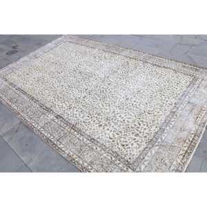 พรมตุรกีขนาดใหญ่ 6.3x10.2 ฟุต (191x310 ซม.) พรมลายจุดสีน้ำตาลวินเทจ - Product Image 2