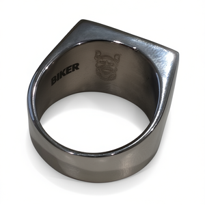 Anillo de Motero de Acero Inoxidable con Inicial AF para Hombre, Talla 8-14 SR161, Anillos de Moda - Product Image 3