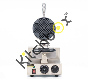 Kitchbox Gaufrier industriel commercial en acier inoxydable antiadhésif à économie d'énergie avec cœur de Liège - Product Image 1
