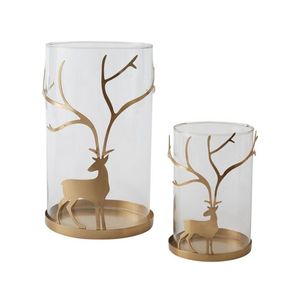 Bougeoir en métal fait main de renne ACube Industries Chandelier en verre pour les mariages et la décoration intérieure Lanternes et bocaux - Product Image 1