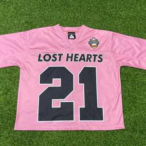 Maillot de football rétro court en polyester personnalisé Streetwear T-shirt de football américain surdimensionné en maille - Product Image 5