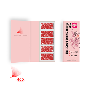 Extensiones de pestañas sintéticas D Curl hechas a mano veganas de 0,05mm de grosor y 13mm de longitud estilo pluma pestañas postizas - Product Image 2