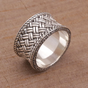 Hilos hechos a mano de plata 925 anillo de banda fina de plata esterlina compromiso de las mujeres boda aniversario fiesta Fidget regalo al por mayor - Product Image 4