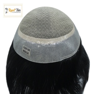 Vente en gros REGENT Miraz Toupet noué à la main pour homme Style droit à vague naturelle fabriqué à partir de cheveux humains indiens Remy - Product Image 2