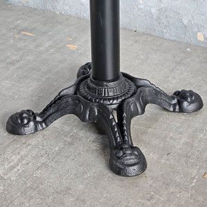 Cast Iron Square Traditional Durable Restaurant <b>Table</b> Base with 4 Prongs CHBCF008 - Product Image 5