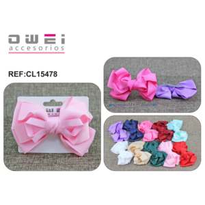 Horquillas de Metal de Dibujos Animados para Niña, Clip de Lazo de 5cm con Cinta de Satén, PC, Poliéster, Hecho a Mano - Product Image 1