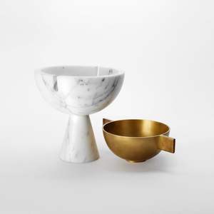 Nouveauté : brûleur à encens en marbre noir et en laiton, bol moderne en forme de calice, encensoir décoratif, piédestal, récipient à arôme - Product Image 5