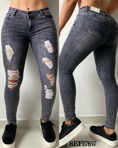 Jeans de Hombre de Alta Calidad, Estilo Vintage, Marca Privada, Corte Recto, Desgastados, Color Sólido, Secado Rápido, Cintura Media, para Verano - Product Image 2