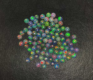 AAA Qualité IGI Certifié 29pcs 5mm Cabochon Opale Éthiopienne en Blanc Naturel/Argent/Rose 10CT Pierres Précieuses en Vrac pour Bijoux - Product Image 2