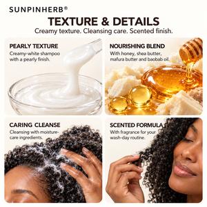 Sunpinherb แชมพูให้ความชุ่มชื้นน้ำมัน Manuka น้ำผึ้งและ mafura 384มล. สำหรับผมหยิกแห้ง - Product Image 3