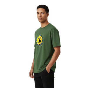 Camiseta de Hombre Formal, Holgada, de Punto, 100% Algodón, con Estampado por Sublimación, Transpirable y de Secado Rápido - Product Image 1