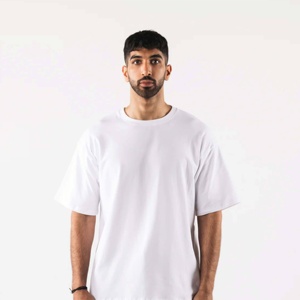 Offre Spéciale 100% coton hommes T-shirt personnalisé impression unie épais 300 gsm col rond lourd surdimensionné court personnalisé impression unie hommes - Product Image 1