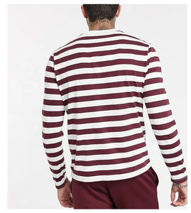 Diseño personalizado de los hombres de manga larga de la camiseta de moda antiarrugas 100% algodón de alta calidad de punto camisetas - Product Image 3