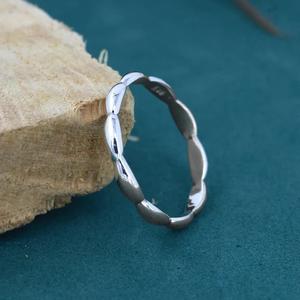 Oval Beaded <b>Stacking</b> <b>Ring</b> 925 Sterling <b>Silver</b> Simple Jewelry Skinny Stackable Minimalist <b>Ring</b> for Girls Oval Bead Thin <b>Ring</b> - Product Image 1