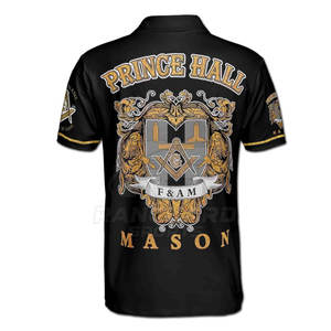 เสื้อโปโลผ้าฝ้ายปักลายเมสันสุดหรู เสื้อโปโลเมสันปักลายสัญลักษณ์ฟรีเมสัน - Product Image 2