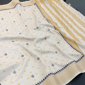 Elegante Manjari de un solo color Dola Dobby Saree El encanto tradicional se encuentra con la elegancia moderna - Product Image 1