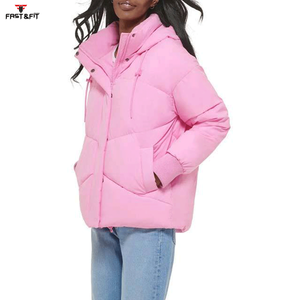 Custom Made Women Thick Puffer Jacket High Quality Full Zip Cotton Filling Long Length Breathable Waterproof Autumn Stand - Product Image 2