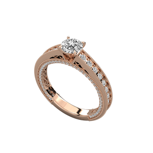Bague solitaire en or 14 carats pour femmes, diamant cultivé en laboratoire, élégante et luxueuse - Product Image 5