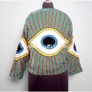 Chaqueta Corta Informal de Terciopelo Bordado Suzani, Chaqueta Dulce para Mujer, Transpirable, Hecha a Mano, Artesanal, de Algodón Personalizado, Aspecto Elegante - Product Image 5