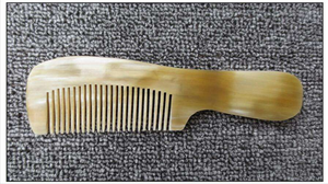 Peine de Cuerno de Búfalo Natural de 12cm/16cm, Dientes Anchos, Antiestático, Masajeador de Cabeza, Cepillo para el Cabello, Cuidado de la Salud, Peine para Barba - Product Image 3