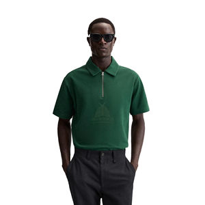 Cremallera de cuarto de alta calidad para hombre para camisas Tela de Jersey sólida Impresión de logotipo personalizado Transpirable Secado rápido - Product Image 1