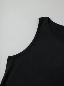 Camiseta de hombre de peso pesado de entrenamiento informal transpirable personalizada, ajustada para Fitness camiseta sin mangas, deportes musculares, gimnasio - Product Image 6