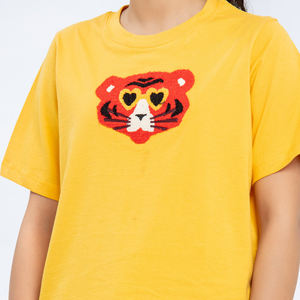 Oversize 95% algodón 5% poliéster camiseta en blanco Camisas manga corta para mujeres impresas de talla grande mujeres camisetas - Product Image 6