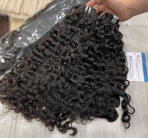 Mechones de cabello humano virgen auténtico: cutícula alineada, cabello rizado, doble estirado, vendedores de cabello vietnamitas - Product Image 3