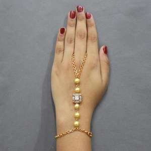Apurva Hand Harness Fashion <b>Jewelry</b> <b>Set</b> with Austrian Stone and <b>Pearl</b>-1503114 - Product Image 1