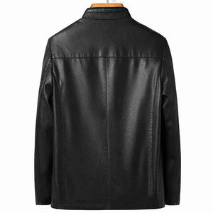 Conception personnalisée la plus populaire saison d'hiver en cuir de vachette véritable de qualité veste en cuir pour hommes doux confortable solide noir grande taille - Product Image 4