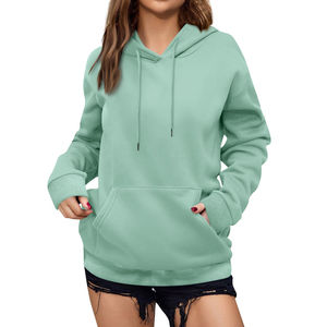 Logo personnalisé OEM Sweat à capuche surdimensionné 450GSM lourd pour femmes 100% coton pull uni décontracté motif uni sweats à capuche vierges - Product Image 1