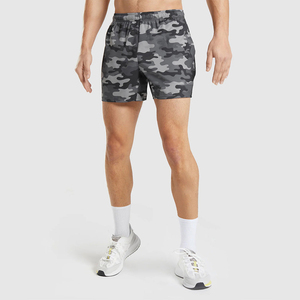 Venta caliente nuevo entrenamiento de secado rápido Jogging gimnasio Fitness deporte cintura elástica sólido corto Atlético hombres pantalones cortos para correr - Product Image 5