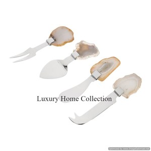 ชุดเครื่องใช้บนโต๊ะอาหารสีทองเงางามดูน่าดึงดูดอุปกรณ์เครื่องครัวทำจากโลหะสแตนเลสและเครื่องใช้ในครัวชุดทำด้วยมือ - Product Image 6