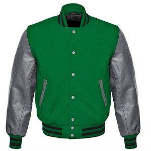 Veste de baseball varsity pour homme, sur mesure, de haute qualité, en gros, avec col montant et broderie sur le devant - Product Image 6
