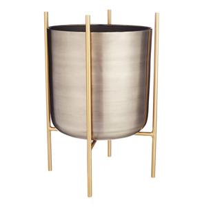 Macetas de metal hechas a mano Diseño elegante Maceta de hierro con recubrimiento en polvo para restaurantes de hotel Exhibición de flores de jardín. - Product Image 2