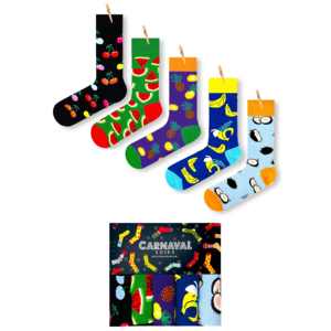 5-Piece Breathable <b>Soft</b> Warm Fruit Patterned Socks Colorful One Size <b>Box</b> for Boys Girls Korean Style for Summer Winter Use - Product Image 1