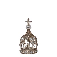 Couronne en métal Décoration royale et élégante Matériau de haute qualité Idéal pour la décoration de bureau à domicile et d'événement de luxe