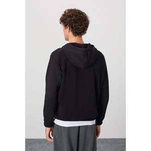 Men's Sweatshirt 88300-Ruby <b>Black</b> Standard Fit 100% Cotton <b>Fleece</b> - Product Image 1
