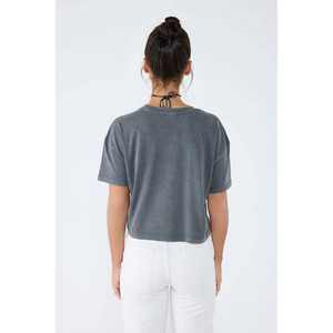 T-shirt court 100 % coton brodé de pierres, respirant, style streetwear, coupe ample, disponible en tailles XS, XXS et taille unique. - Product Image 5