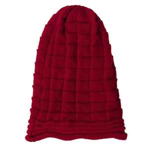 Gorro de calavera sin puños cálido para invierno con logotipo personalizado al por mayor, gorro de punto de jacquard acrílico Mea Jacquard, gorros - Product Image 1