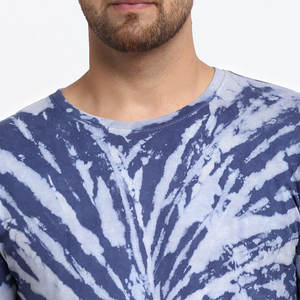 Venta al por mayor Tie Dyed T-Shirt Su logotipo personalizado Microfiber T-Shirt Hombres Camiseta de manga corta de cuello redondo Hombres Tie and Dye Camiseta - Product Image 1