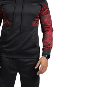 Ensemble de survêtement à capuche avec panneau graphique pour homme, tenue décontractée en deux pièces, jogging chaud, streetwear, costume de mode, athlétique, hiver, confortable - Product Image 5