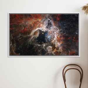 Cosmic Nebula Space Canvas Print, Galaxy Wall Art, Astronomy Decor,WHITE <b>FRAMED</b> CANVAS - Product Image 1