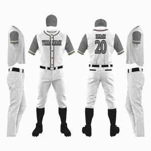 ชุดเสื้อกีฬาเบสบอลสำหรับผู้ชายชุดเครื่องแบบโพลีเอสเตอร์ระบายอากาศ - Product Image 4