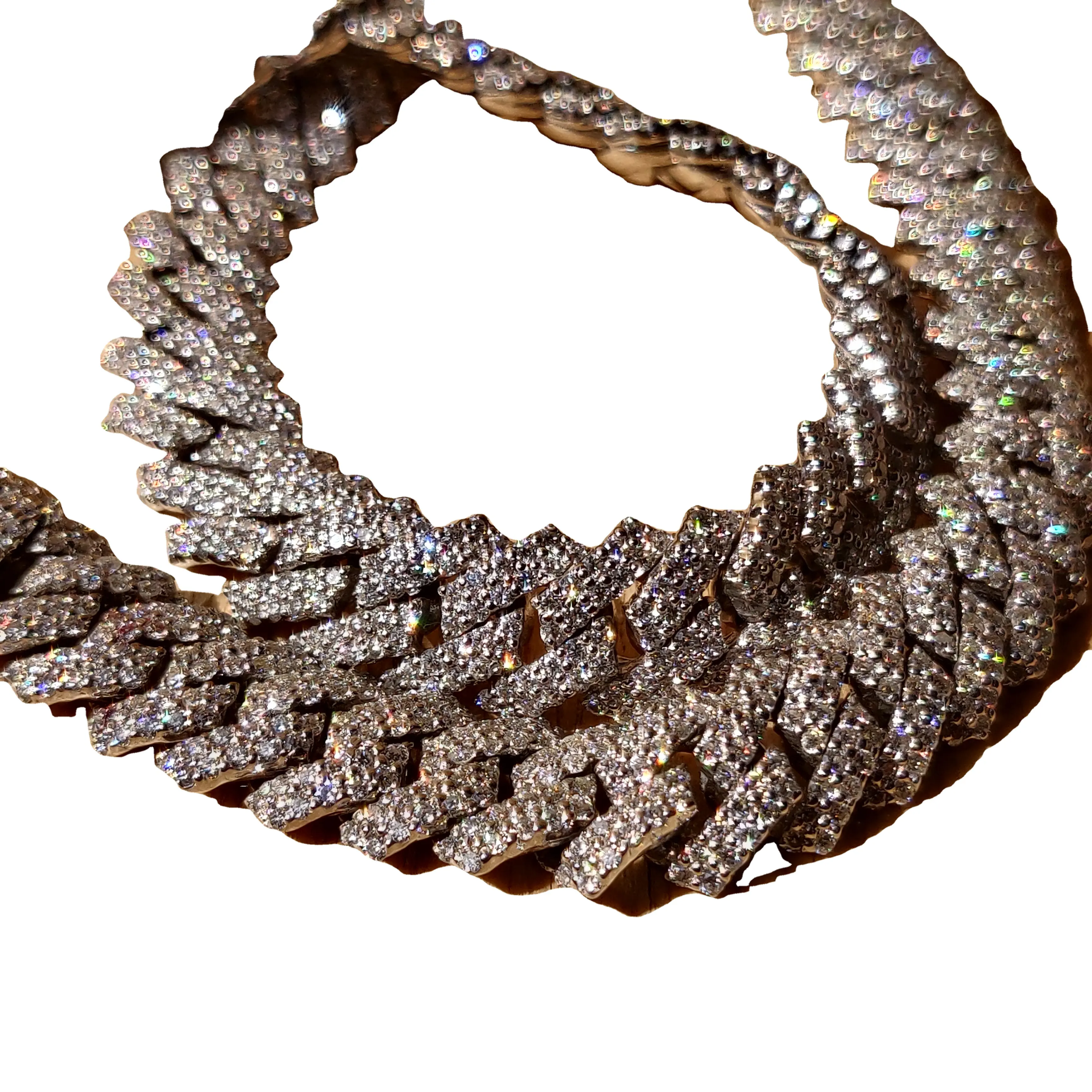 Custom Pass Diamond Tester Hip Hop VVS Moissanite Diamond Cuban Chain Link Necklace Iced Out 925 Silver 18k Men Jewelry