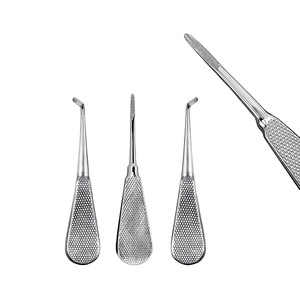 Ascenseur de racine droit Coleman avec élévateurs de racine à longues dentelures avec poignée en acier inoxydable Ensemble de 03 instruments dentaires - Product Image 1