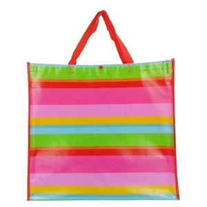 ถุงช้อปปิ้งผ้าไม่ทอแบบใช้ซ้ำได้พร้อมหูหิ้วสายรัด PP ขนาดกลางสำหรับใช้ในซูเปอร์มาร์เก็ต - Product Image 2