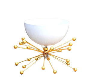 Bol décoratif blanc de meilleure qualité sur support en bois de cerf de ton or ustensiles de cuisine de pendaison de crémaillère bols durables et fabriqués en usine - Product Image 1